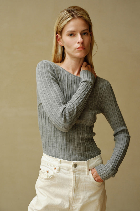 Worsted Back U Neck Tie Top