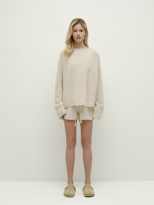 포인텔 니트 풀오버 롱슬리브-살구꽃