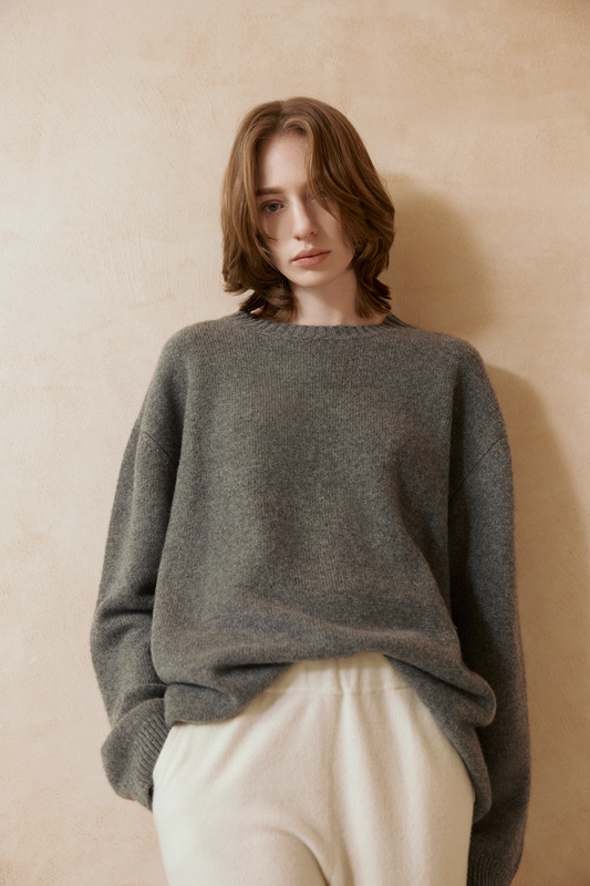 Wide Crew Neck Sweater